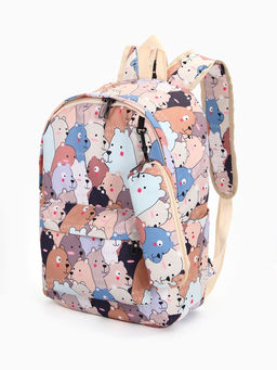 Набор: рюкзак школьный и пенал, с карманами, с принтом, размер 29?12?41 см, розовый/разноцветный