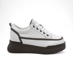 Кроссовки из натуральной кожи P65-2 белые - Sport фото 2