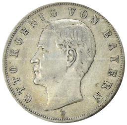 3 марки 1909 года D Германия (Бавария)