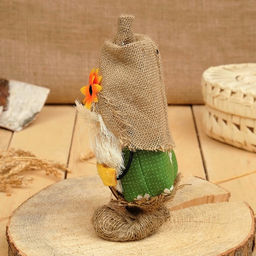 Фигурка-оберег «Домовой. Василёк в льняном колпаке, с сердцем», 23×14×9 см, МИКС