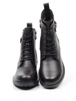 01-5559-1 BLACK Ботинки демисезонные (натуральная кожа, байка) - Фабричный китай фото 14