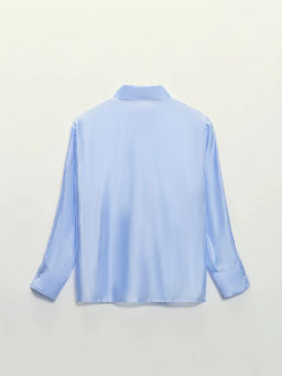 Рубашка оверсайз с декоративными пуговицами / Zarina  фото 9