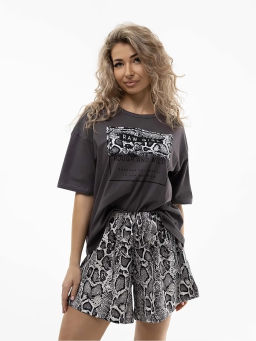 Пижама женская, цвет серый