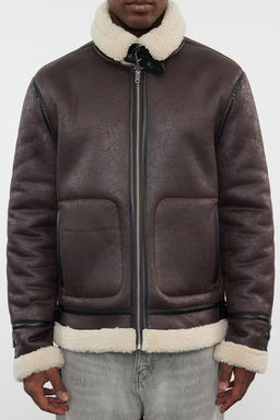 Erkek Koyu Kahverengi Regular Fit Ici Kurklu K?sl?k Mont TMNAW25MO00013 - Trendyolmilla фото 4