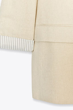 LINEN BLEND BLAZER WITH PRINTED CUFFS - Zara фото 45