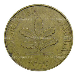 Монета 10 пфеннигов 1979 года J Германия