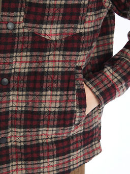 Regular Fit Uzun Kollu Ekose Erkek G?mlek Ceket