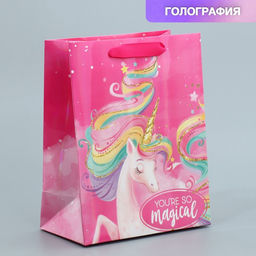 Пакет ламинированный Единорог, MS 18 х 23 х 10 см