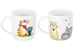 Набор 2 кружек 360 мл 12*8,5*9 см Озорные котята NEW BONE CHINA - Elan gallery фото 7
