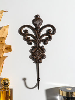 Крючок декоративный чугун "Королевский вензель" 25,5х14,3х5,6 см