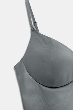 TOP MEZCLA POLIAMIDA / Gris perla - Zara фото 6