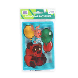 Алмазная мозаика с частичным заполнением для детей «Винни Пух и Пятачок», 10×15 см