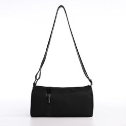 Сумка молодёжная на молнии, 29×11×15 см, чёрная