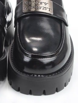 03-S77-49 BLACK Лоферы женские (натуральная кожа)