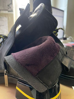 01-P514-3 BLACK/YELLOW Ботинки демисезонные женские (натуральная кожа, байка)