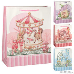 Цена за 12 шт. Пакет подарочный 26x32x12см / 7405L /уп 12/384/210 г