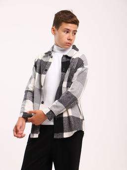 Рубашка Гранж коричневая клетка - Ладошки фото 61