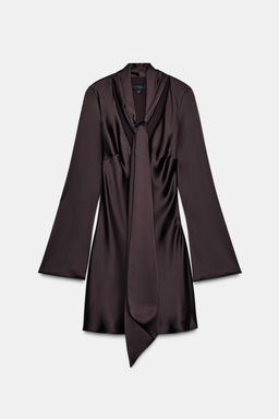 SATIN FOULARD DRESS