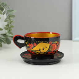 Чайная пара, дерево хохлома