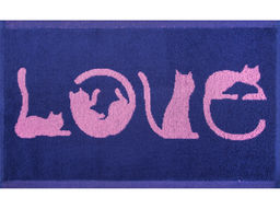Полотенце махровое 1с105.413ж1 LOVE-кот(пурпурн3) 50х30 см