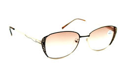 Готовые очки f- 1008 black/gold тонировка +2,5