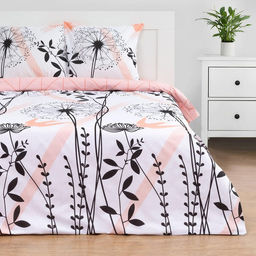 Постельное бельё Этель дуэт Одуванчик (вид 2) 143х215 см - 2 шт, 220х240 см, 70х70 см -2 шт, поплин