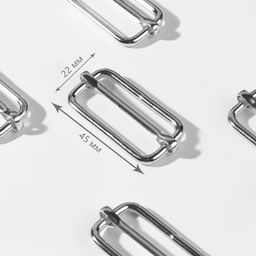 Цена за 4 шт. Пряжка регулирующая, внутренняя ширина - 38 мм, толщина - 3,5 мм, 5 шт, цвет серебряный