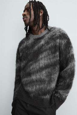 BRUSHED JACQUARD JUMPER