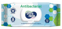 ULTRA FRESH влажн.салфетки (60шт) Premium Antibacterial с экстрактом эвкалипта