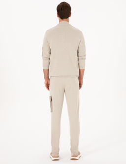 Bej Slim Fit Kargo Cepli Pa_as_ D_z E_ofman Alt_