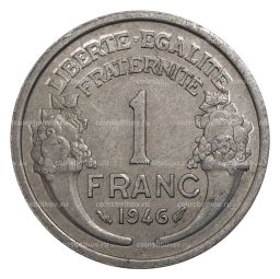 Монета 1 франк 1946 года Франция