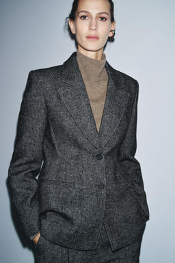 PEPLUM BLAZER WITH WOOL ZW COLLECTION - Zara фото 2