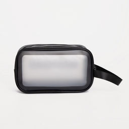 Косметичка на молнии, с ручкой, чёрная - Simaland фото 2