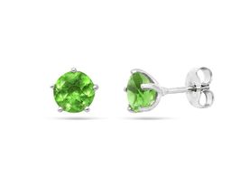 Серьги из серебра султанит, Гвоздики3