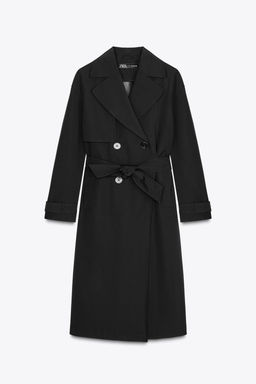 WATER-REPELLENT TRENCH COAT WITH BELT - Zara фото 6
