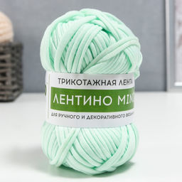 Цена за 2 шт. Пряжа трикотажная 100% хлопок "Лентино mini" 100 гр 40 м цвет 16 аквамарин