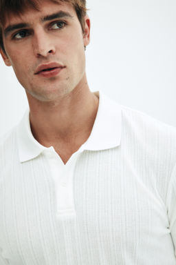 Polo en punto con textura Slim Fit - H&m фото 10