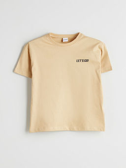 Yaz? Bask?l? Erkek ?ocuk Ti??rt