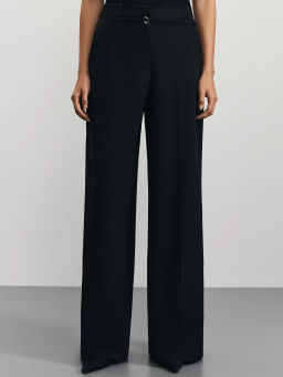 Прямые брюки на шнурке с вискозой в составе / Zarina фото 2