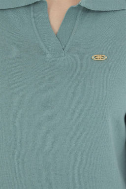 Женский мятный свитер-поло Yala Неожиданная скидка в корзине - U.s. polo assn фото 7