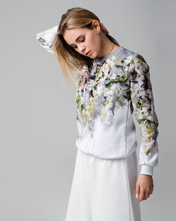 Свитшот с однотонными манжетами SWP055, джемпер - Sahar art lab фото 16