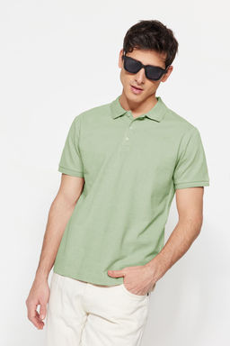 Mint Slim/Dar Kesim Yakas? Cizgili Basic %100 Pamuklu Polo Yaka T-shirt TMNSS20PO0009