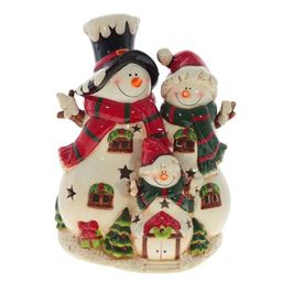 Фигурка декоративная "Снеговики" с подсветкой, 2 режима (цвет и жёлт), L24 W17 H31 см