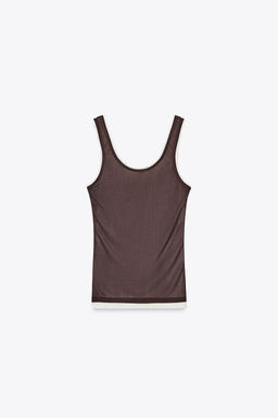 DOUBLE STRAP T-SHIRT - Zara фото 10