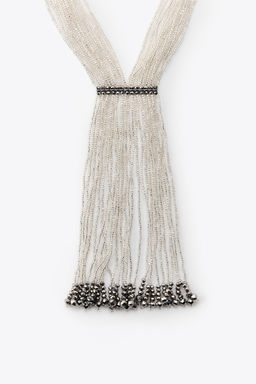 BEADED COMBINED TIE NECKLACE - Zara фото 4