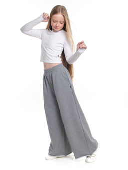 Лонгслив трикотажный спортивный с вырезом для пальца 22-7695 черный - Mini maxi фото 40