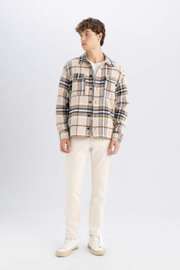 Рубашка Relax Fit в клетку с длинным рукавом Lumberjack - Defacto фото 2