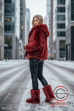 Шуба женская с капюшоном - Bruno фото 2