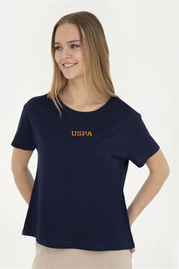 Женская темно-синяя футболка с круглым вырезом - U.s. polo assn фото 3