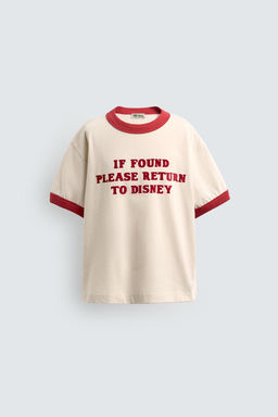 AGES 7-14 / HARRY LAMBERT FOR ZARA X DISNEY SLOGAN T-SHIRT